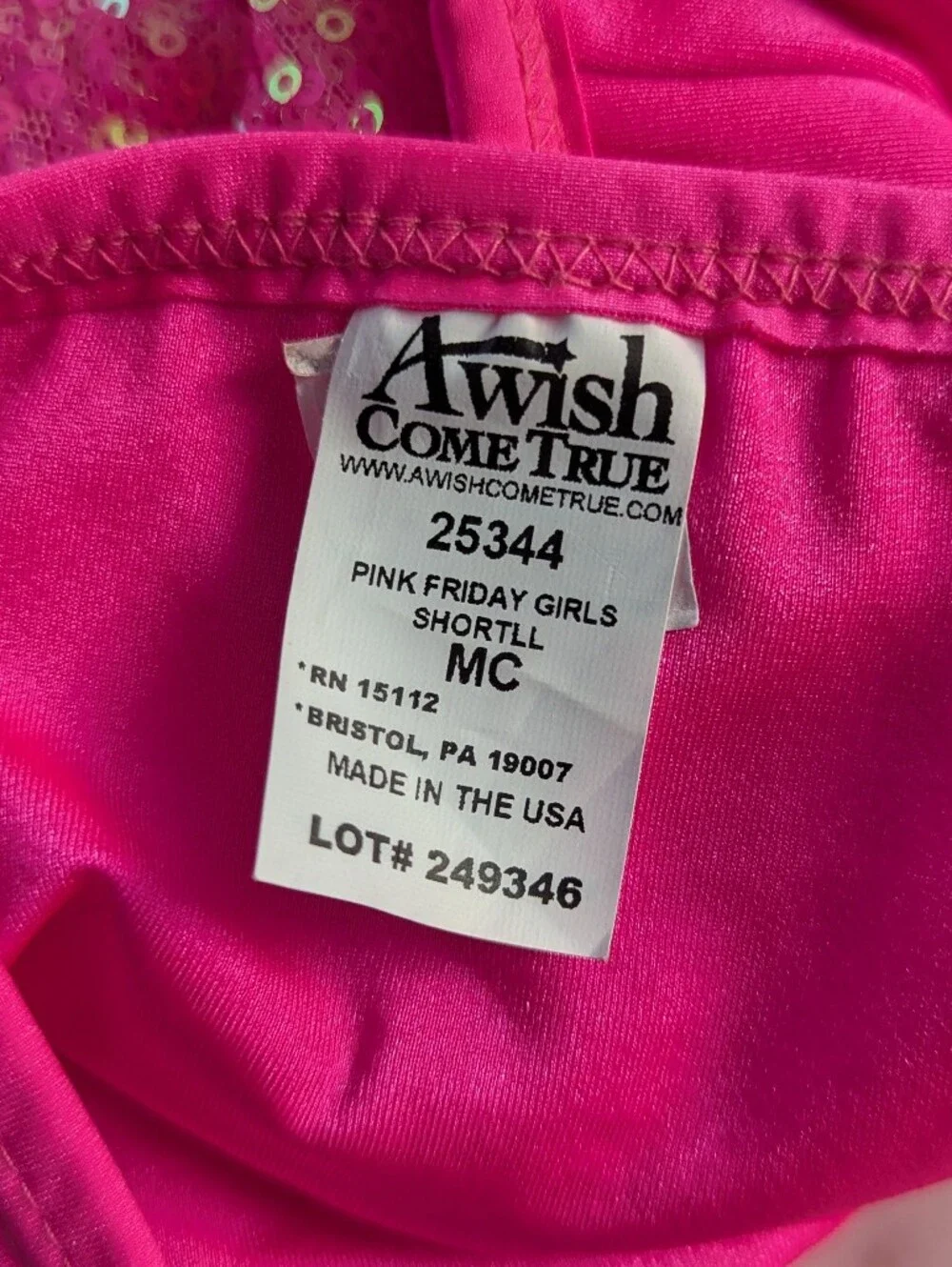 A Wish Come True Girls Hot Pink Sequin & Feathers Two Piece Skirt Dance Costume